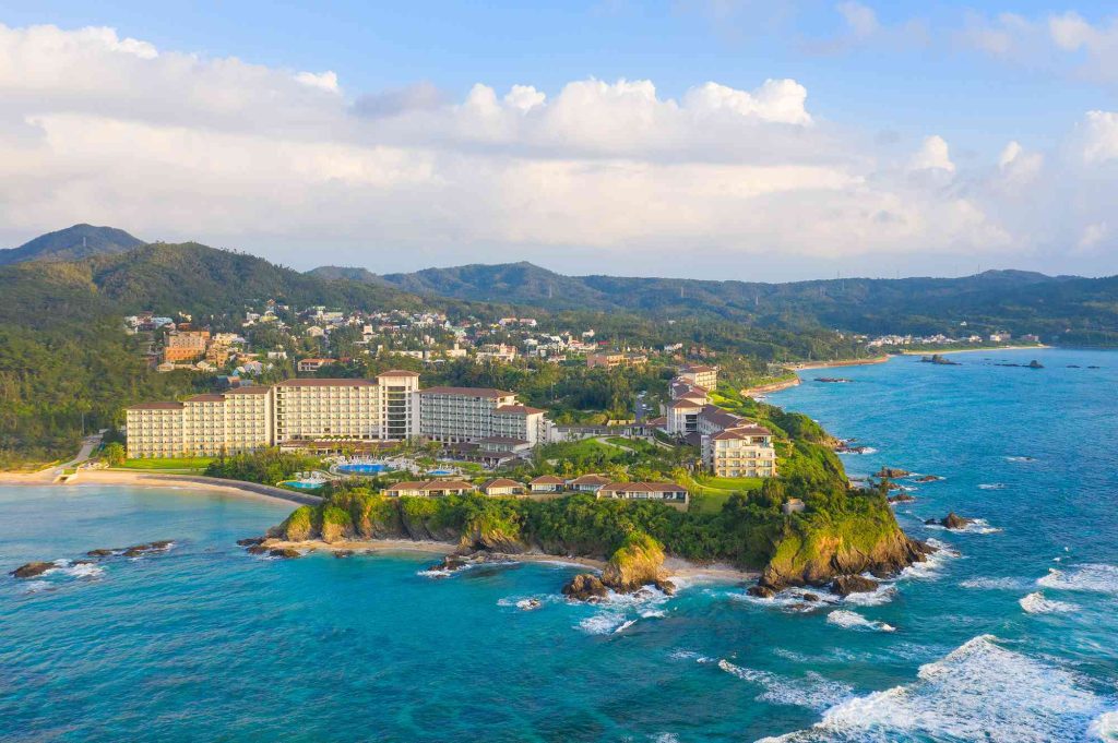 A view of the ocean from above.