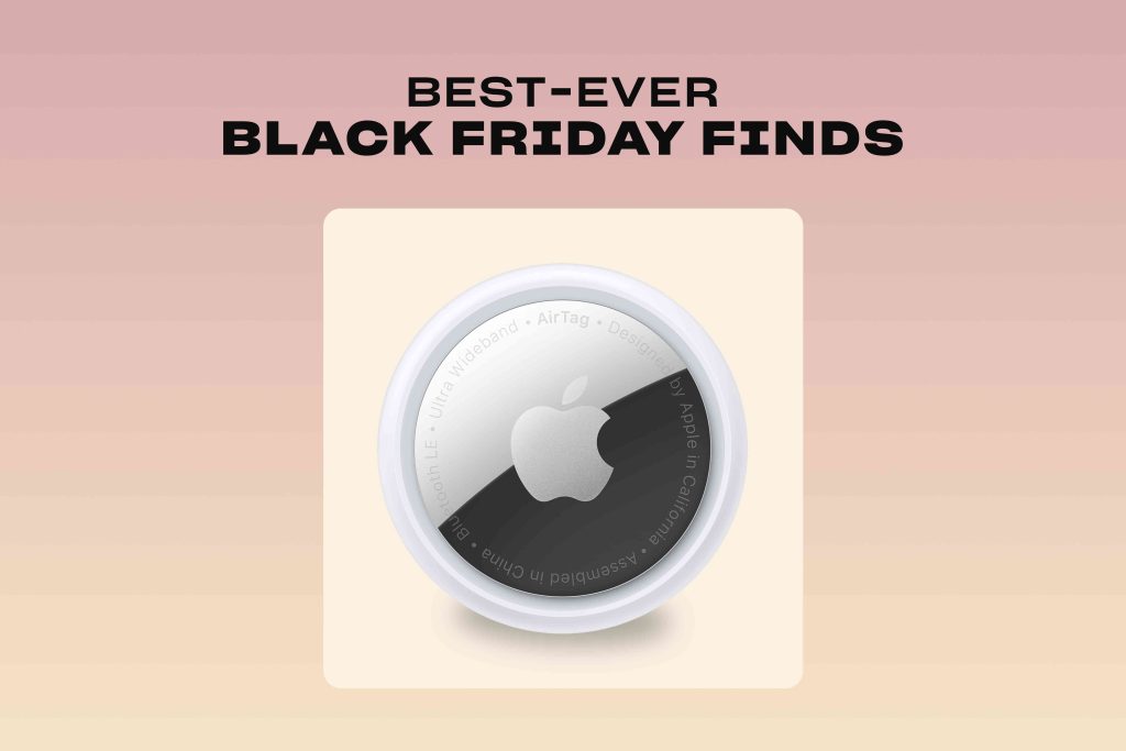 A black friday find is shown with an apple logo.