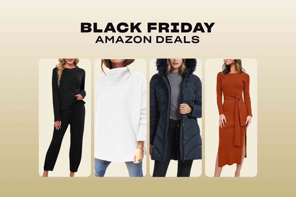 A black friday sale with four different outfits.