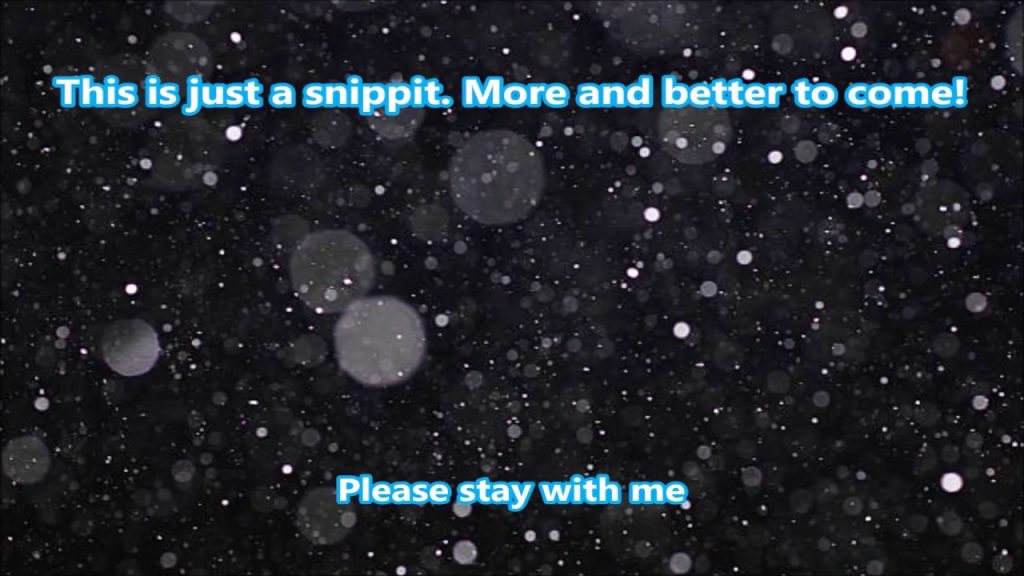 A picture of some snow with the caption " please stay with me ".