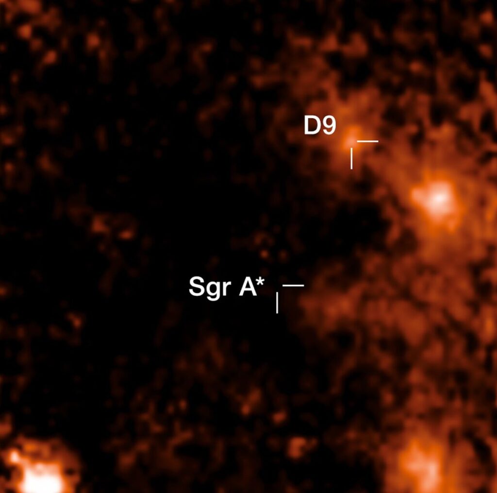 A picture of the stars in space with the text " d 9 ".