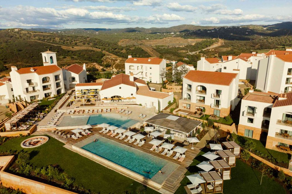 A view of the resort from above.