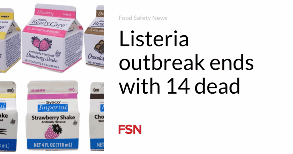 Listeria outbreak ends with 14 dead