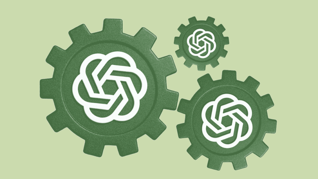 Could the GPT Shop Transform ChatGPT right into a System Giant? Green gears with white intertwined logo.