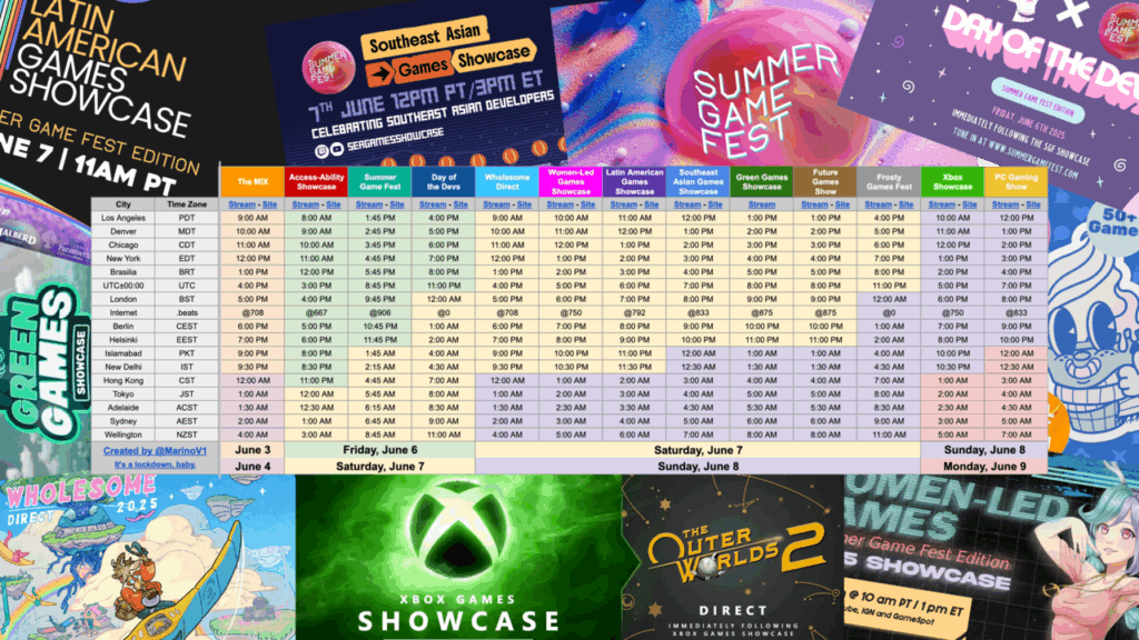 The Not-E3 2025 Time Zone Chart