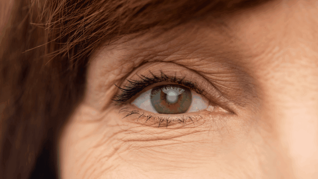 Closeup of a senior woman