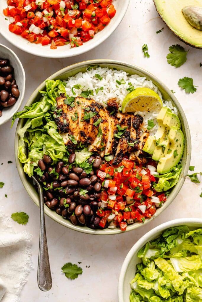 chipotle chicken in bowl