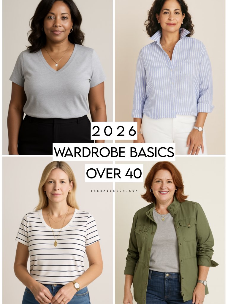 2026 Wardrobe Basics Every Woman Over 40 Needs — THE DAILEIGH 2026 Wardrobe Basics Every Woman Over 40 Needs — THE DAILEIGH