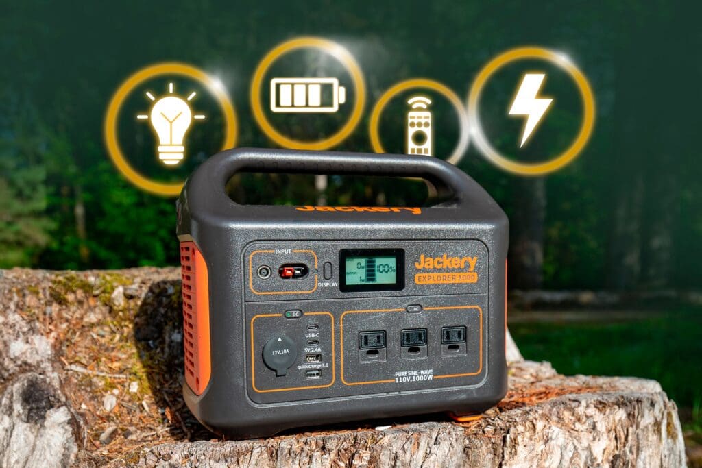 A Jackery portable power station.