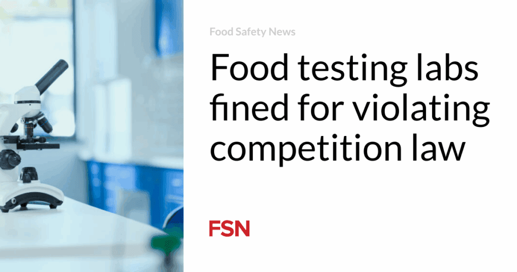 Food testing labs fined for violating competition law