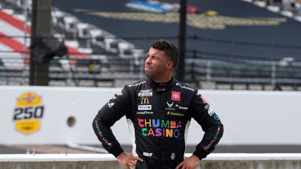 Bubba Wallace becomes first Black driver to win a major race on Indianapolis' oval