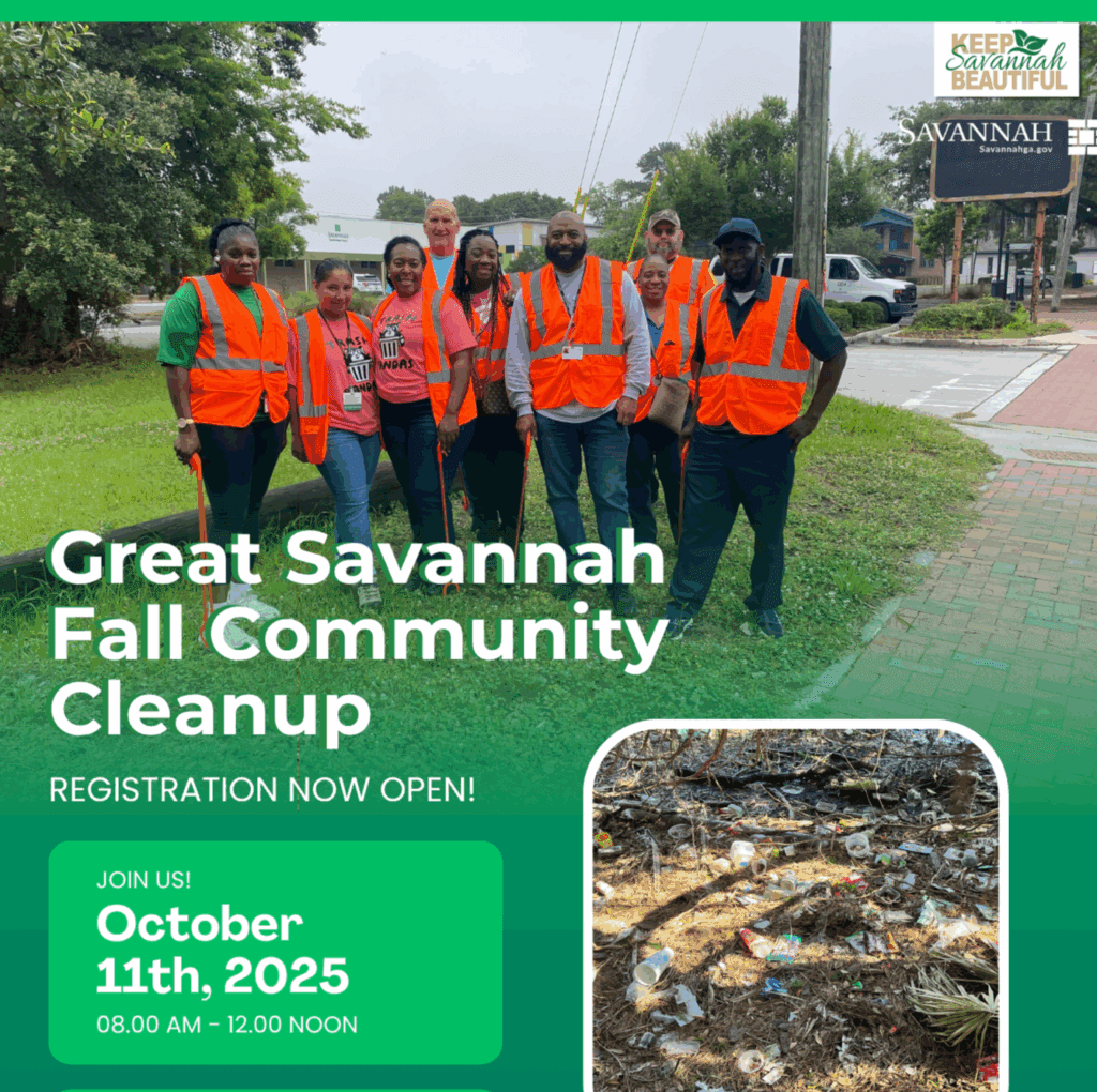 Registration Open for City of Savannah’s 2025 Great Savannah Fall Community Cleanup • Savannah, GA