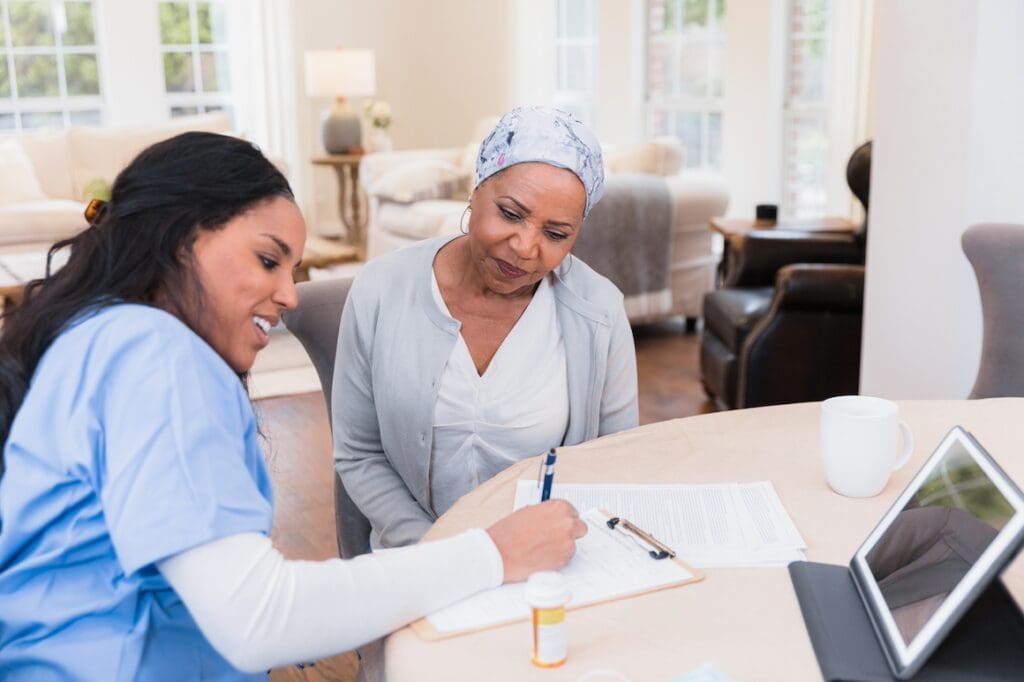 If You Can’t Get Long-Term Care Insurance… Nurse documents the senior patient