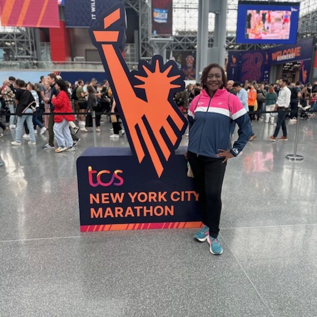 Runner at NYC Marathon expo
