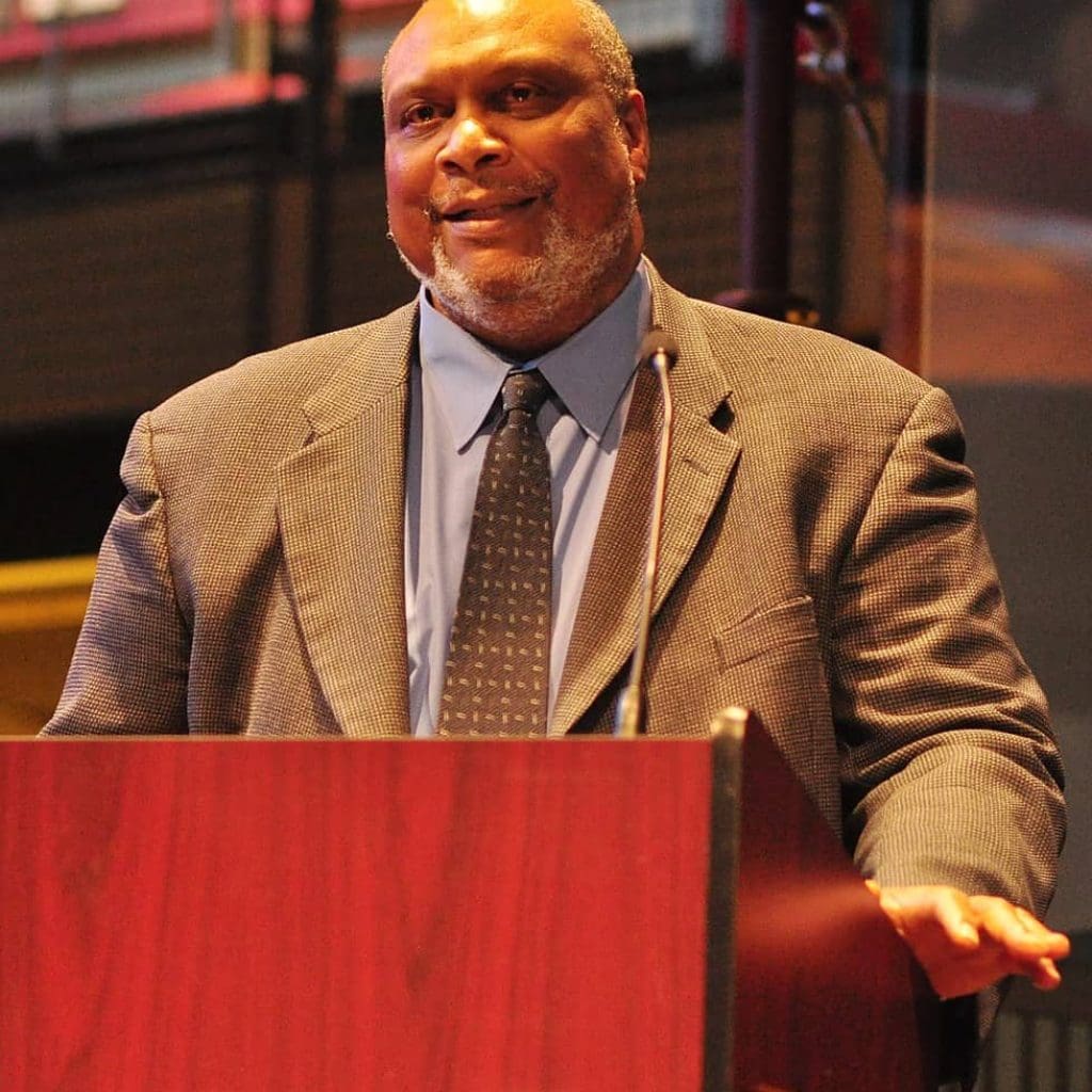 Quintard Taylor delivering the 2016 Denny Lecture at the Museum of History and Industry in Seattle, WA.