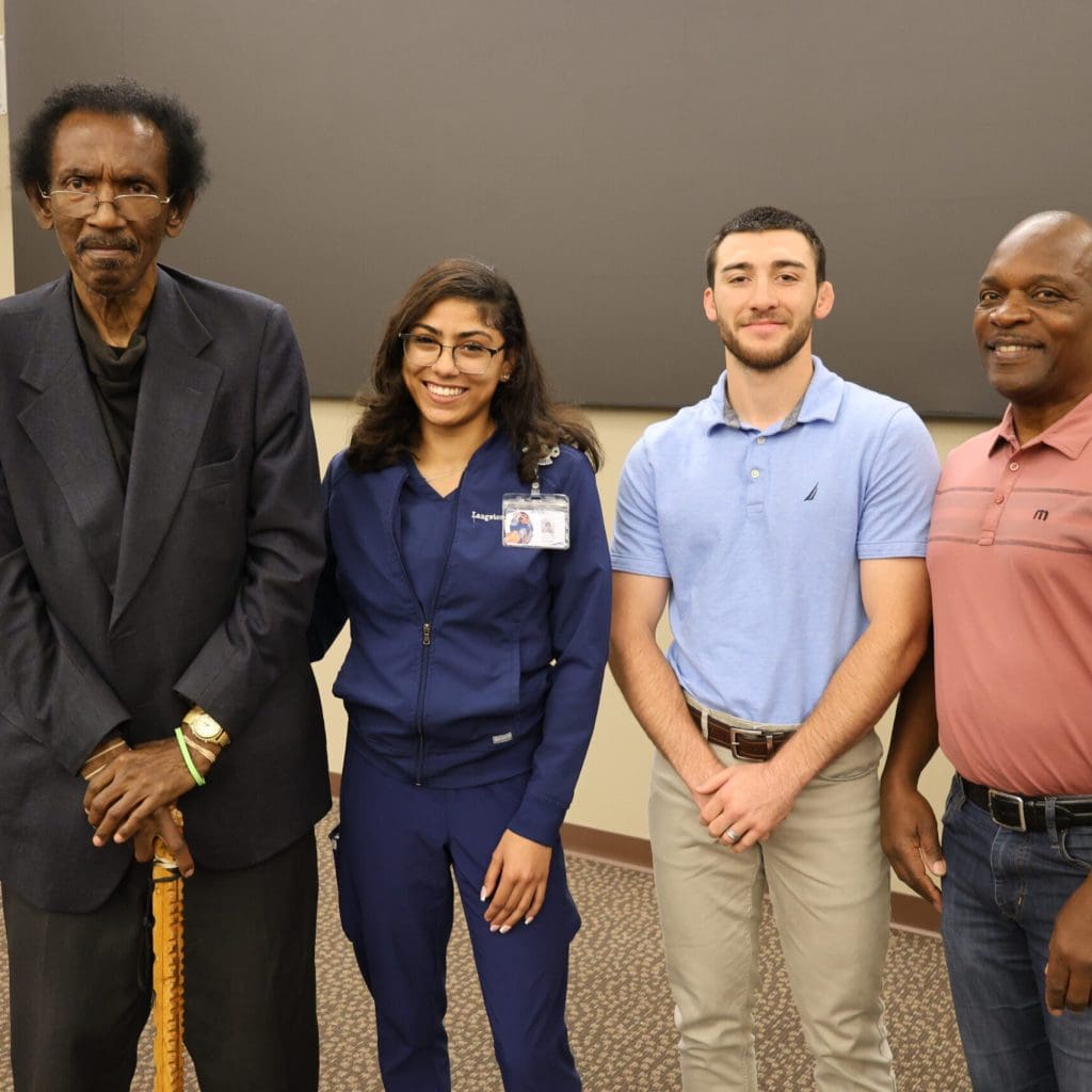 Dr. Oscar Battle, family present student scholarships to nursing, physical therapy students