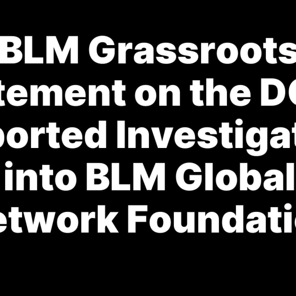 BLM Grassroots Statement on the DOJ’s Reported Investigation into BLM Global Network Foundation, News In Progress