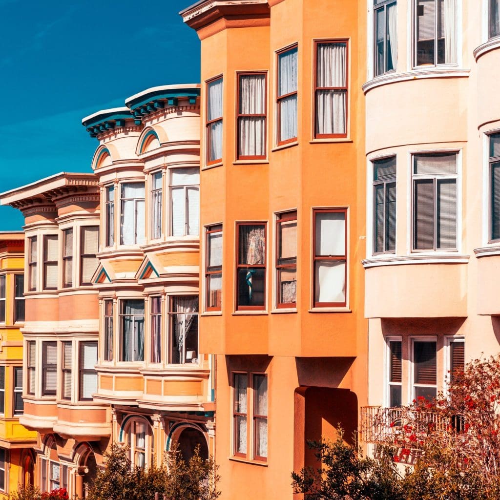 Residential houses in San Francisco, California, USA