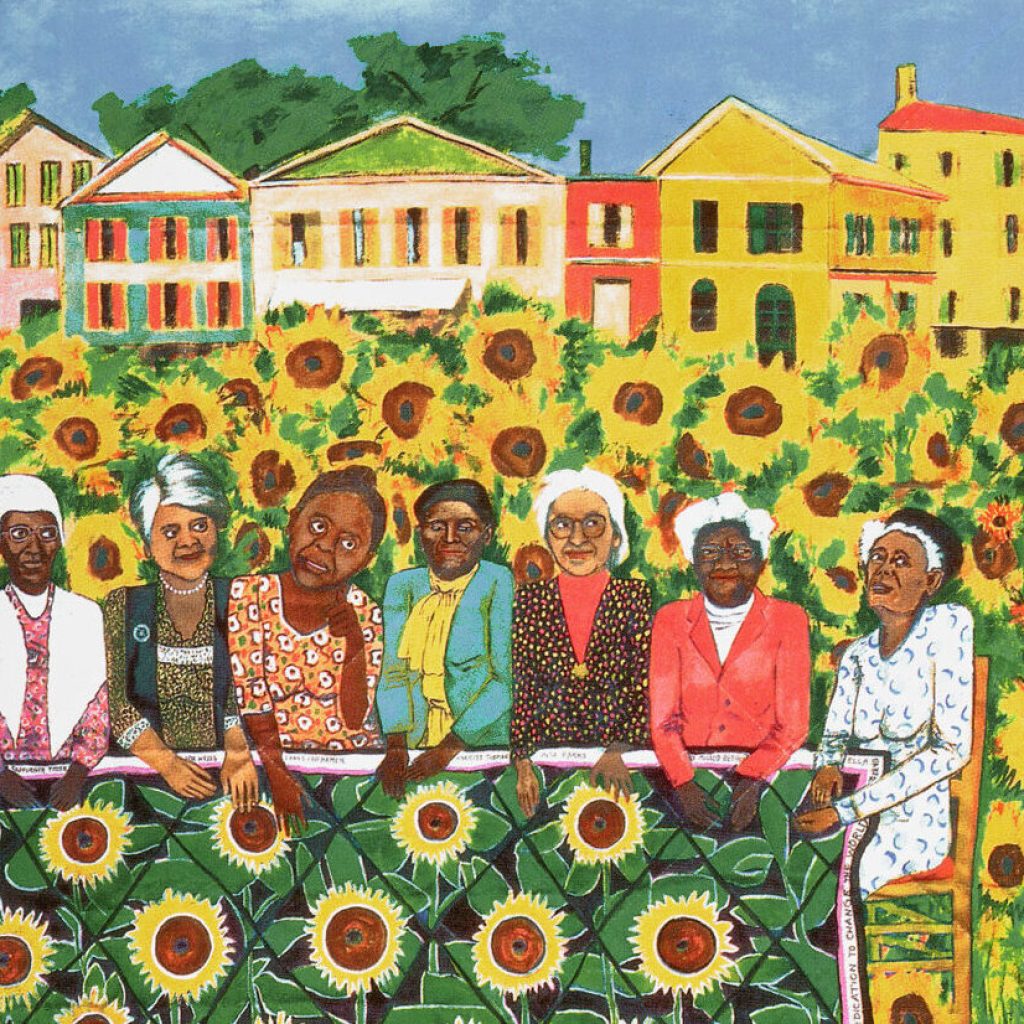 Faith Ringgold, Sunflower Quilt and Van Gogh Faith Ringgold, Sunflower Quilt and Van Gogh