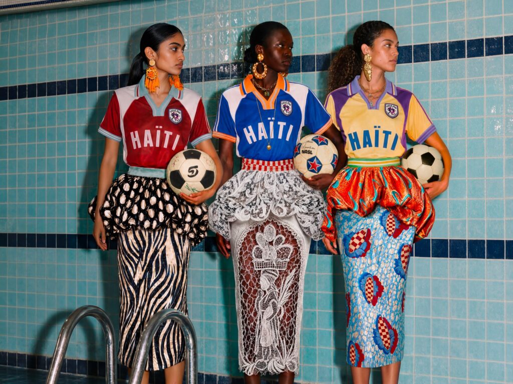Stella Jeans “L’Hatiana” Capsule Collection Turned Haiti’s Football Jersey Into High Fashion  - Essence
