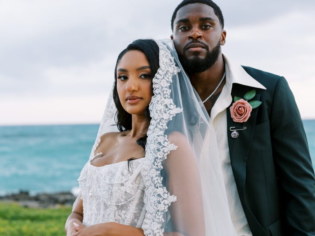 Bridal Bliss: NFL Star Jaylon Johnson Marries Childhood Crush Janessa In Stunning Oceanside Ceremony