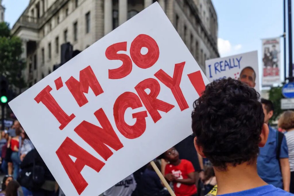 Political anger affects the body differently to other forms of anger Political anger affects the body differently to other forms of anger