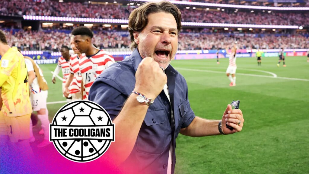 Mauricio Pochettino, Head Coach of the United States, celebrates after the team