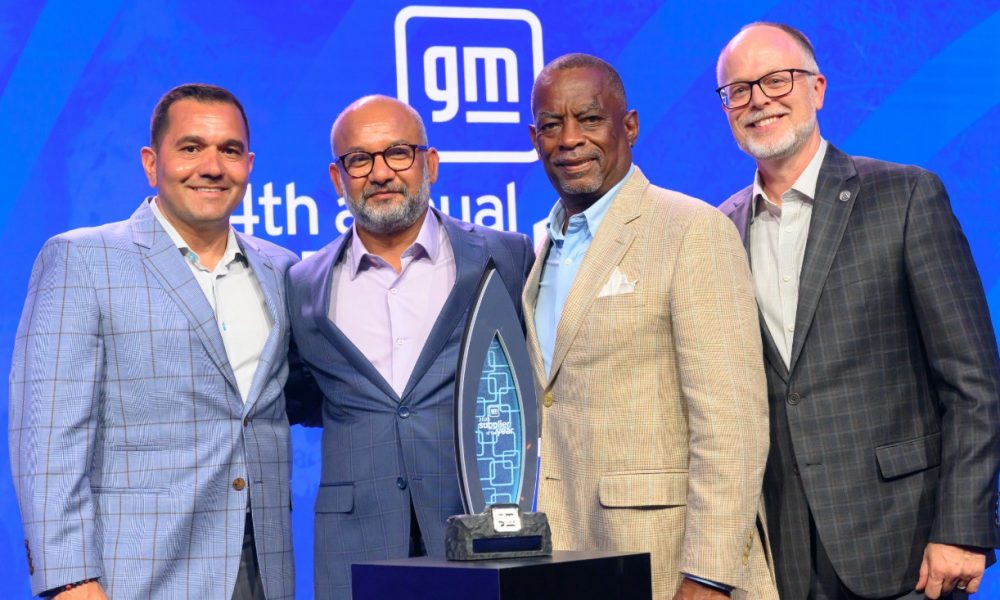 PRESS ROOM: Chemico Named a 2025 Supplier of the Year by General Motors Chemico CEO Leon C. Richardson (center) accepts the 2025 Supplier of the Year award from General Motors during their 34th annual Supplier of the Year awards event in Austin, Texas. Richardson is flanked by Mauricio Pincheira, Chemico VP Automotive & Industrial Accounts (far left), Sham Kunjur, GM Executive Director Purchasing (left) and Dave Macleod, Chemico Executive VP (right). Photo: General Motors.