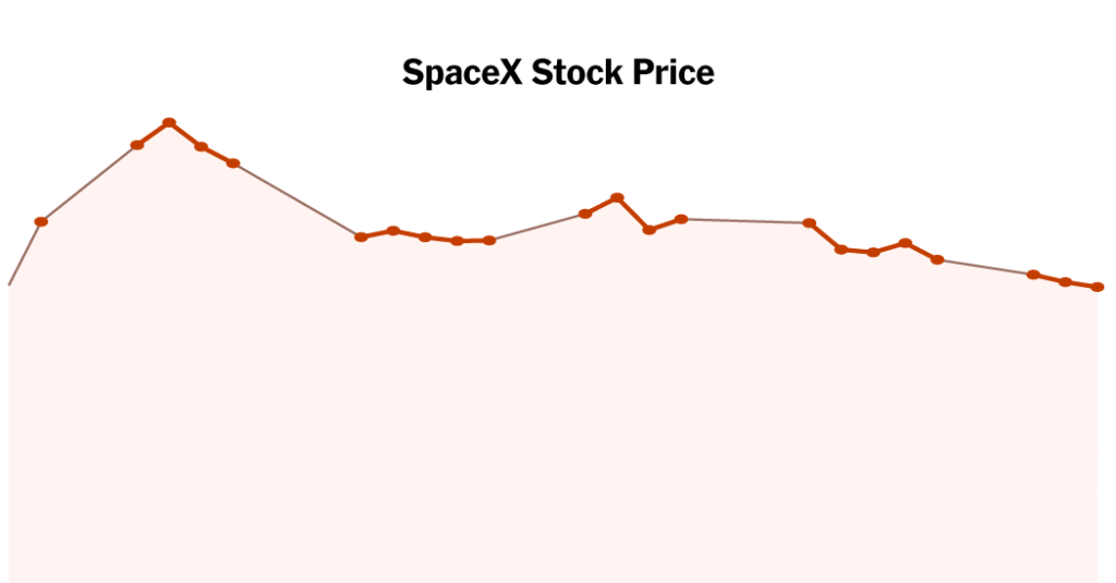 SpaceX Briefly Falls Below I.P.O. Price of $135