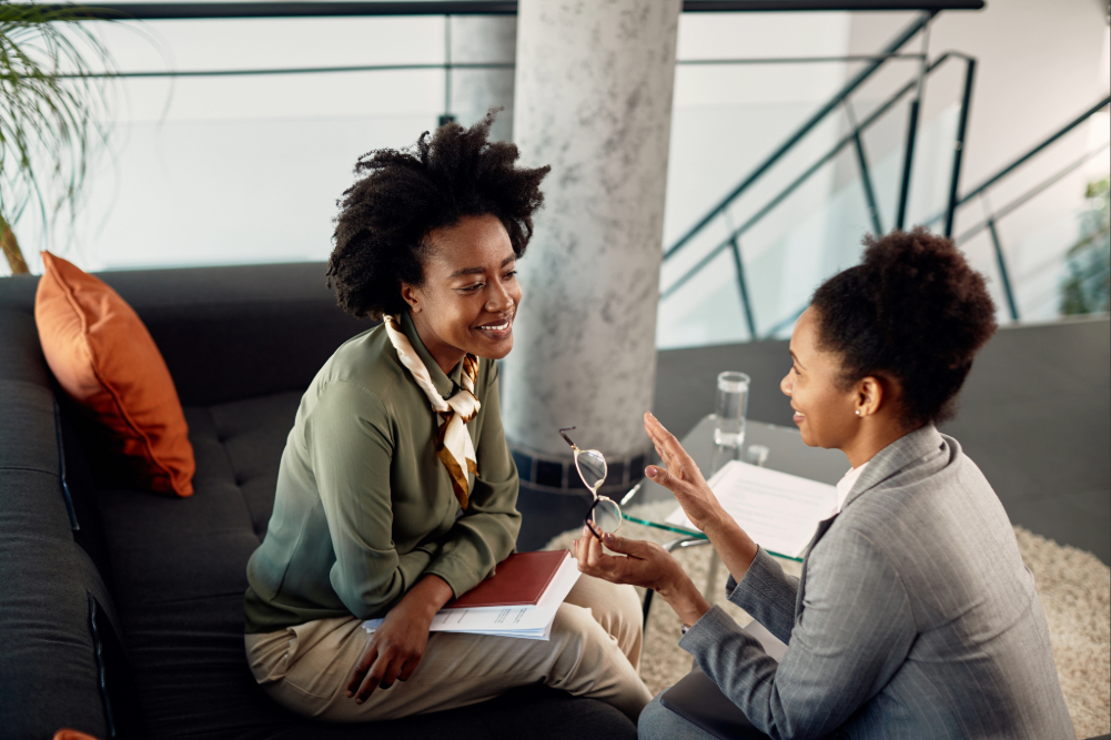 Why an Outside Perspective in Business Can Reignite Your Vision Why an Outside Perspective in Business Can Reignite Your Vision businessowner chatting with consultant
