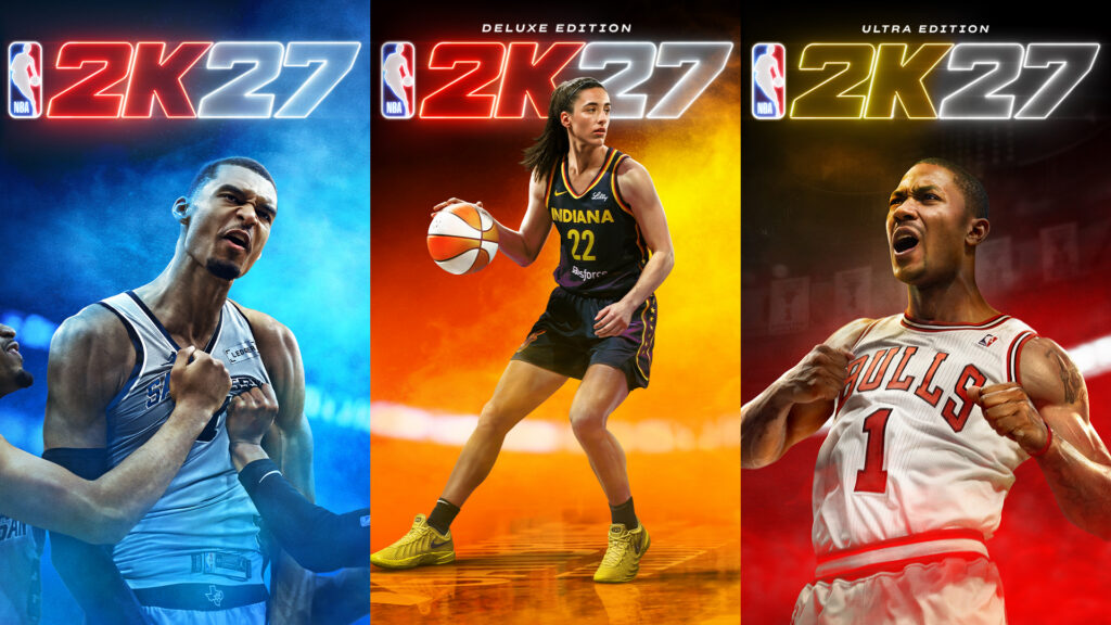 NBA 2K27 Reveals Victor Wembanyama, Caitlin Clark, Derrick Rose as Cover Athletes