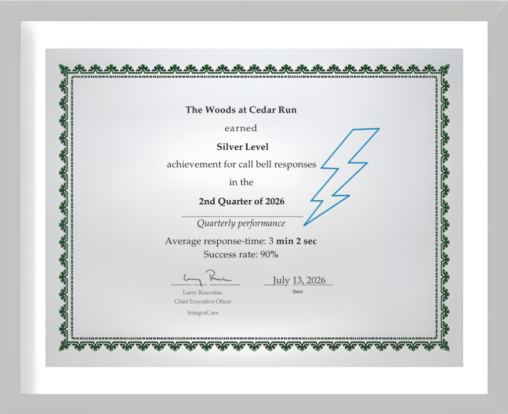 The Woods at Cedar Run Earns Silver Level Callbell Award the woods at cedar run silver level callbell award