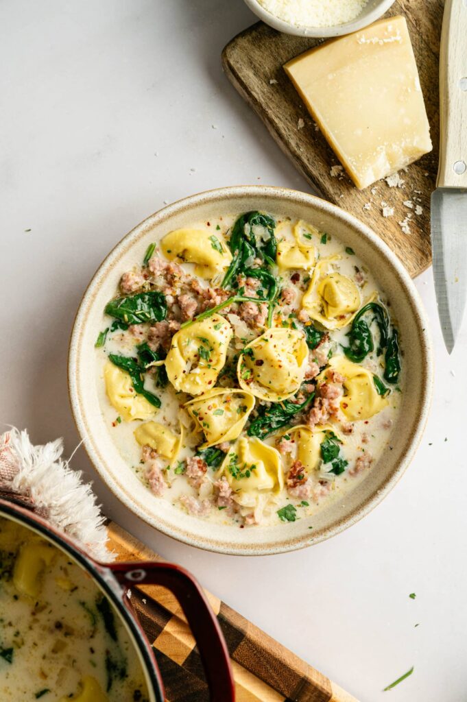 White Sausage Tortellini Soup | Eating With Erica
