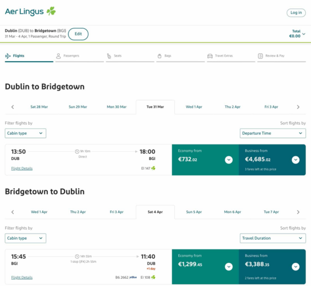 Direct Ireland-Barbados flight to launch through Aer Lingus Direct Ireland-Barbados flight to launch through Aer Lingus