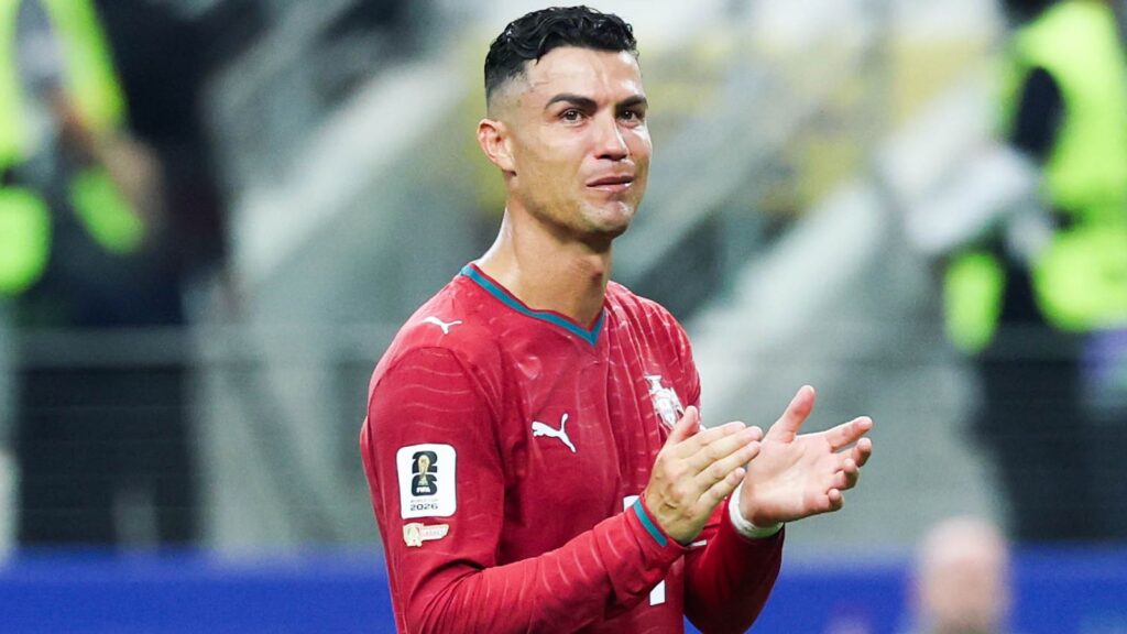 Cristiano Ronaldo cries after Portugal