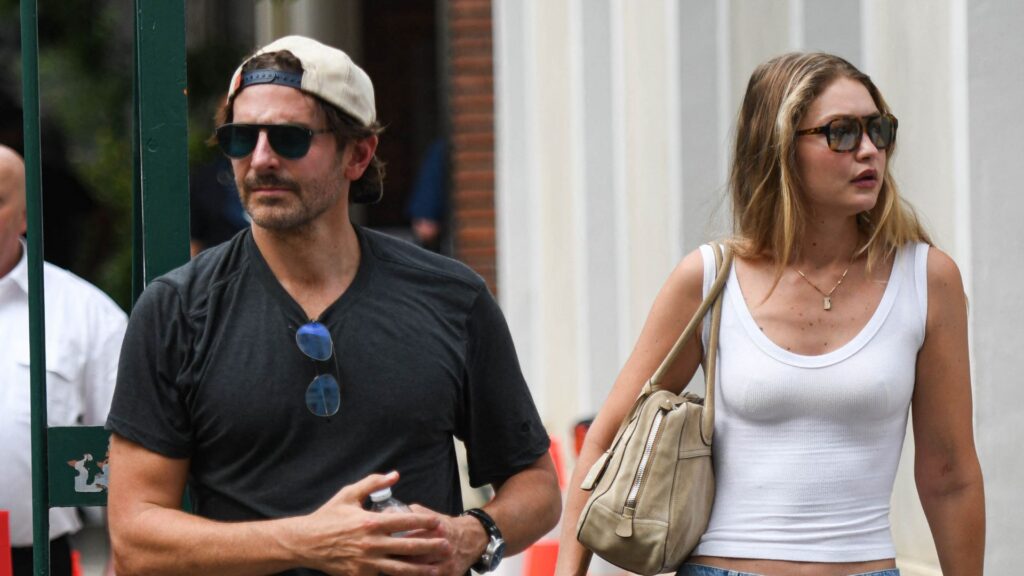 Why Hoff Trainers Are Loved by Sienna, Alexa and Now Gigi. An image of Gigi Hadid wearing Hoff trainers whilst in Paris with Bradley Cooper.