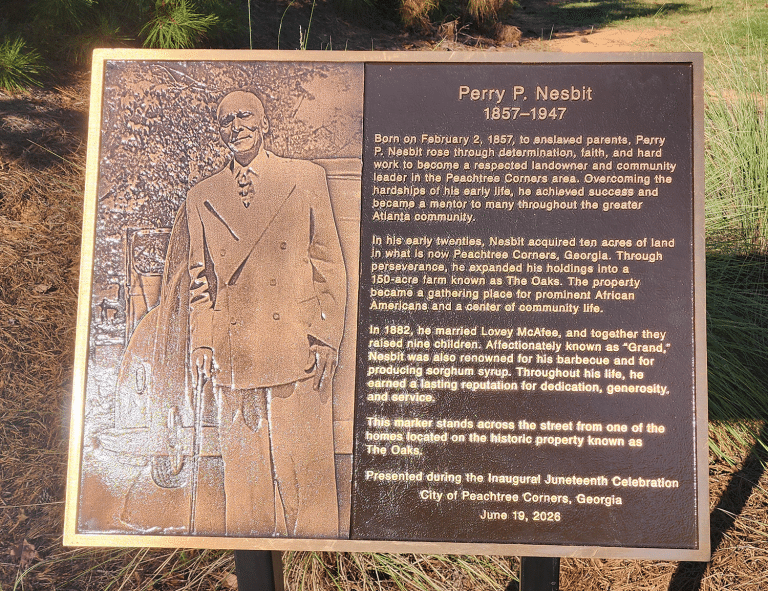 City of Peachtree Corners Unveils Plaque Honoring Legacy of Perry P. Nesbit City of Peachtree Corners Unveils Plaque Honoring Legacy of Perry P. Nesbit