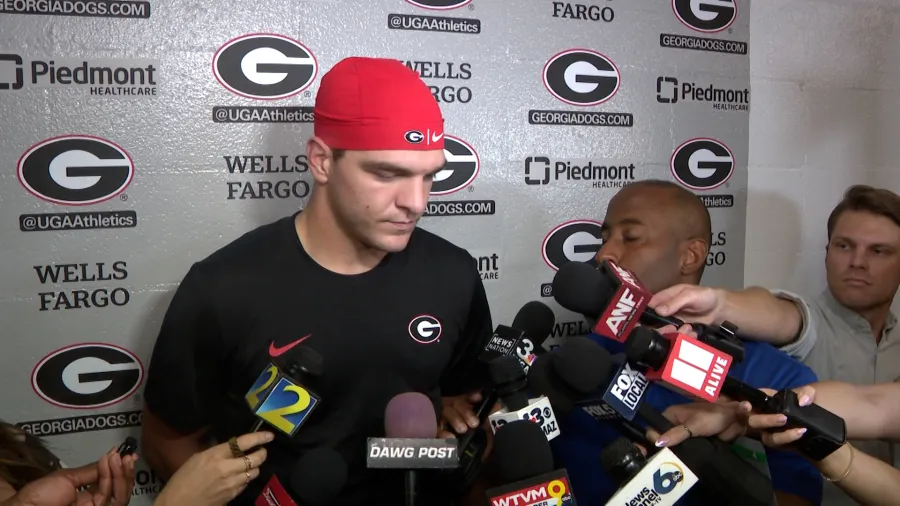 Georgia players react to 41-13 victory over Oklahoma Georgia players react to 41-13 victory over Oklahoma
