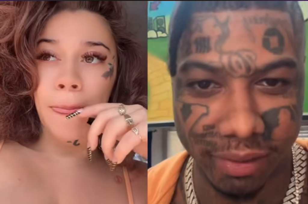 Navaeh and Blueface (Image source: YouTube/All Access Media)