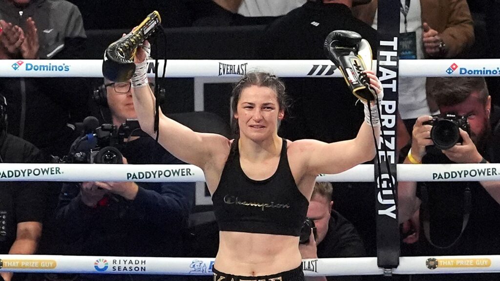Katie Taylor ecstatic after beating Flora Pili to make perfect end to ‘dream career’ at Dublin’s Croke Park | Boxing News Katie Taylor ecstatic after beating Flora Pili to make perfect end to ‘dream career’ at Dublin's Croke Park | Boxing News