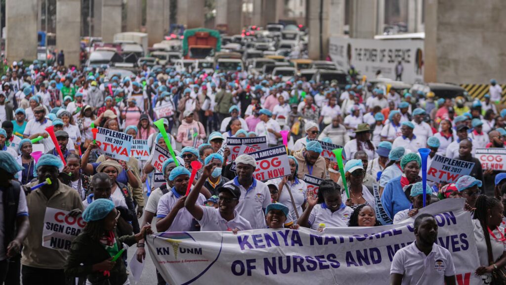 Kenya’s nurses end six-week strike after signing deal with government Kenya's nurses end six-week strike after signing deal with government