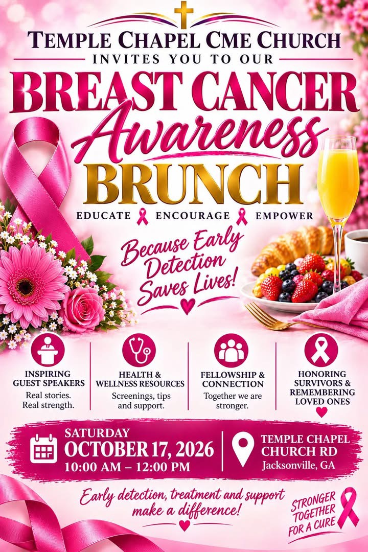 First African Baptist Church of East Savannah Health Ministry awareness service flyer