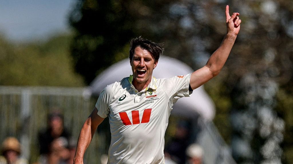 Watch South Africa vs Australia 2026 1st Test: Live Streams & Schedule Pat Cummins raises his finger in the air after claiming a Test wicket for Australia.