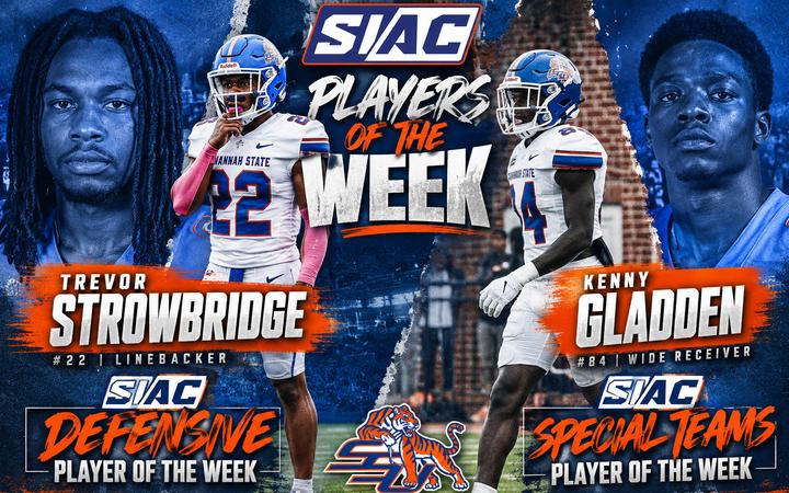 Strowbridge, Gladden Earn SIAC Weekly Football Honors Strowbridge, Gladden Earn SIAC Weekly Football Honors