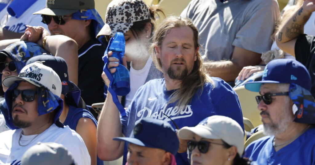 'Flying too close to the sun.' Fans endure heat at Dodger Stadium